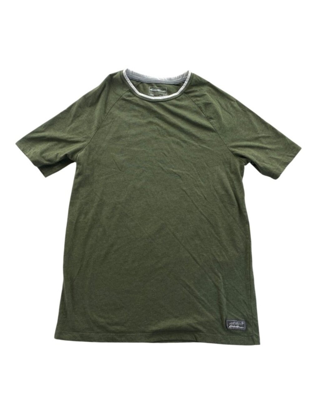 Eddie Bauer Men's Lounge T-Shirt Medium Green Short Sleeve Crewneck Casual Tee